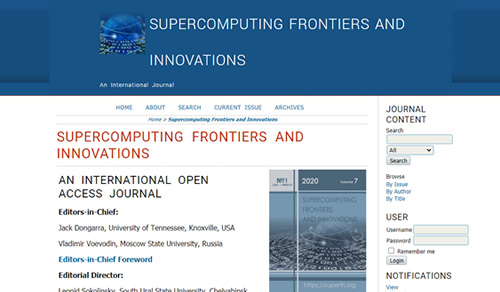 Supercomputing Frontiers and Innovations